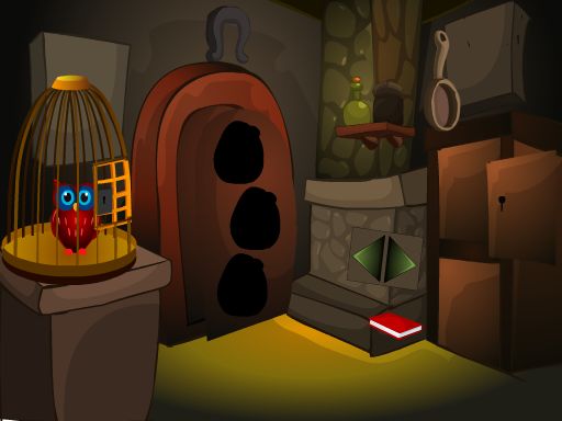 Tiny Red Owl Escape Puzzle Game