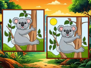 Animal Find The Differences Puzzle Game