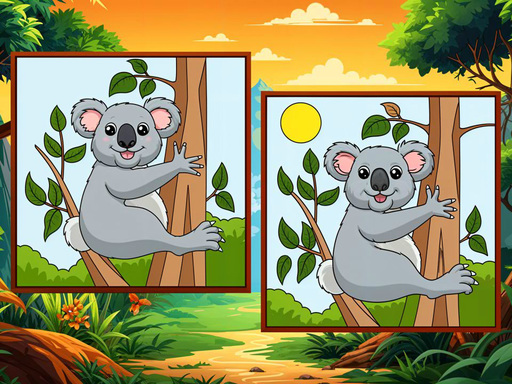 Animal Find The Differences Puzzle Game